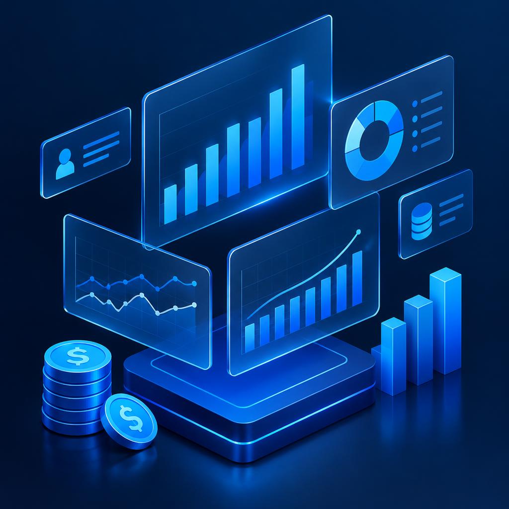 AI cost dashboards with charts and budget totals